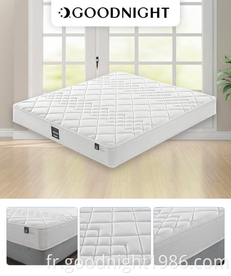 18cm Bonnell Spring Tricoté Tissu Ventes Chaudes Pleine Taille Hybride Sain Gel Mémoire Mousse Matelas